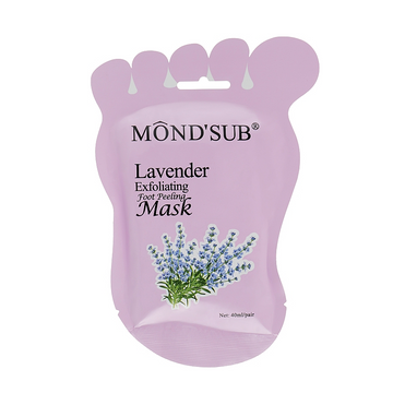 Mond’Sub Exfoliating Foot Peeling Mask – Lavender & Tea Tree Callus Removal, Dead Skin Peeling & Soft Feet Treatment (1 Pair, 40ml)
